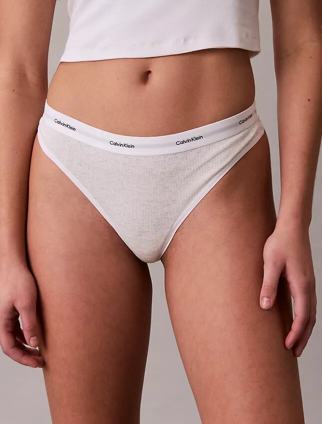 Cotton Stretch Rib Thong Cotton Stretch Rib Thong