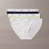 Cotton Stretch ribbineule 3-pakkaus string-Bikini Cotton Stretch ribbineule 3-pakkaus string-Bikini