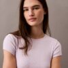 Cotton Stretch ribbineuleinen lyhythihainen t-paita