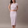 Cotton Stretch ribbineuleinen lyhythihainen t-paita