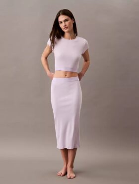 Cotton Stretch ribbineuleinen lyhythihainen t-paita