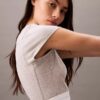 Cotton Stretch ribbineuleinen lyhythihainen t-paita