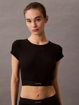 Cotton Stretch ribbineuleinen lyhythihainen t-paita