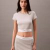 Cotton Stretch ribbineuleinen lyhythihainen t-paita