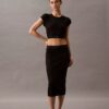 Cotton Stretch ribbineuleinen lyhythihainen t-paita