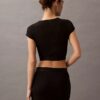 Cotton Stretch ribbineuleinen lyhythihainen t-paita
