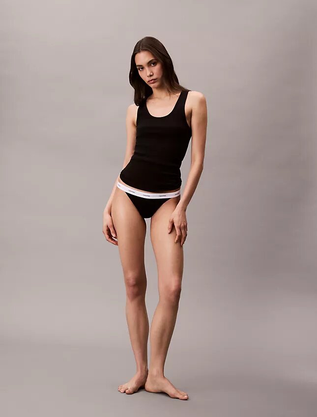 Cotton Stretch ribbineuleinen Thong-tanga Cotton Stretch ribbineuleinen Thong-tanga