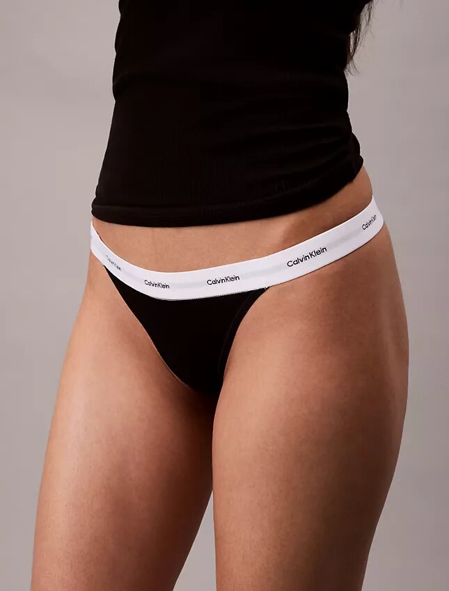 Cotton Stretch ribbineuleinen Thong-tanga Cotton Stretch ribbineuleinen Thong-tanga