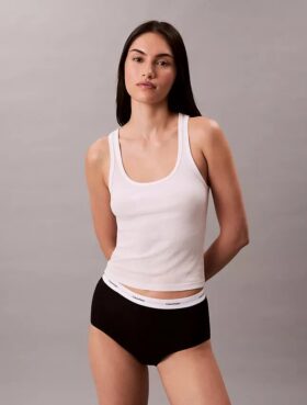 Cotton Stretch ribbineulos, korkea vyötärö Cotton Stretch ribbineulos, korkea vyötärö