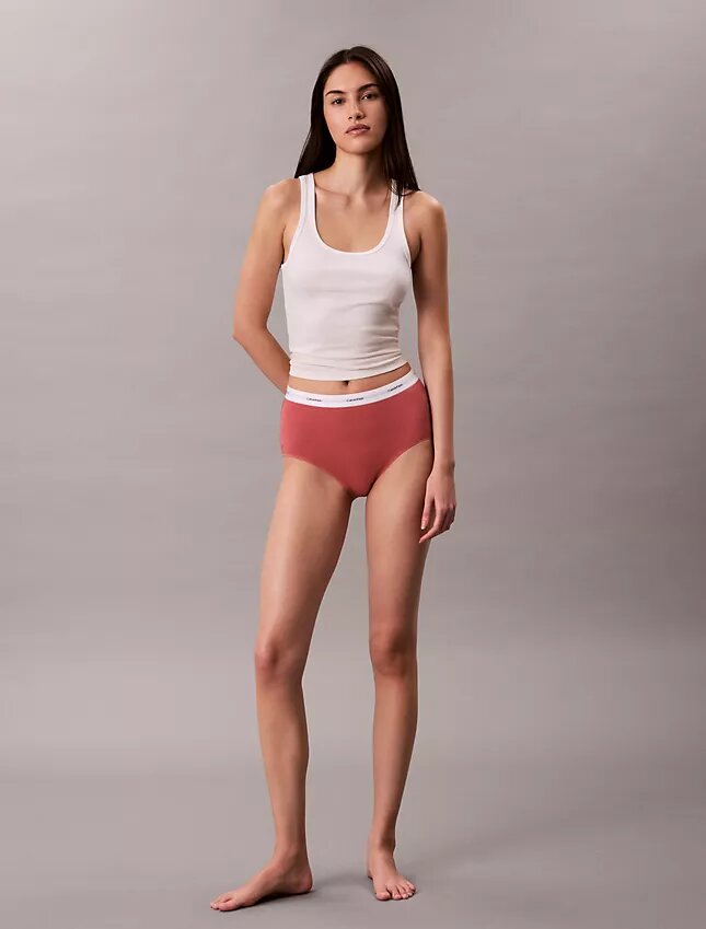 Cotton Stretch ribbineulos, korkea vyötärö Cotton Stretch ribbineulos, korkea vyötärö