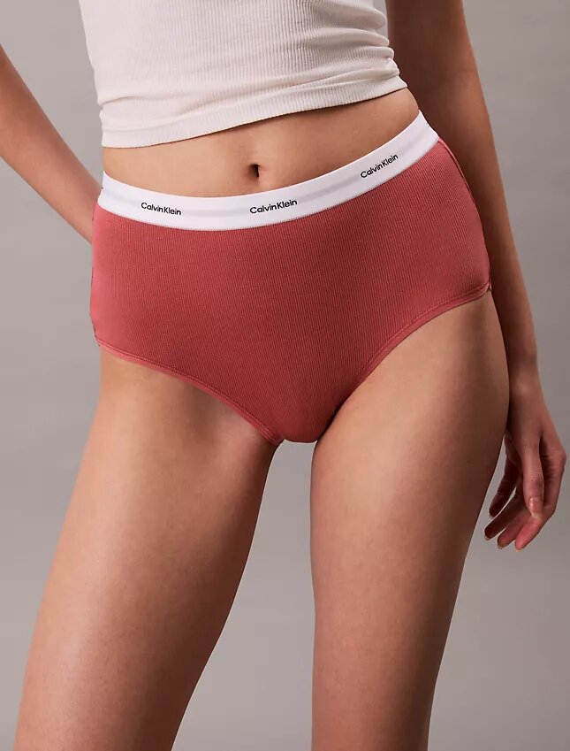 Cotton Stretch ribbineulos, korkea vyötärö Cotton Stretch ribbineulos, korkea vyötärö