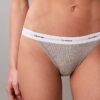 Cotton Stretch ribbineulottu string-Bikini