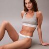 Cotton Stretch ribbineulottu string-Bikini