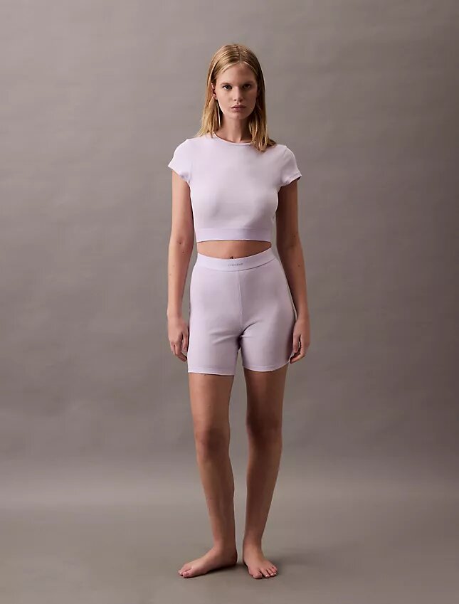 Cotton Stretch ribbineulotut pyöräilyshortsit Cotton Stretch ribbineulotut pyöräilyshortsit