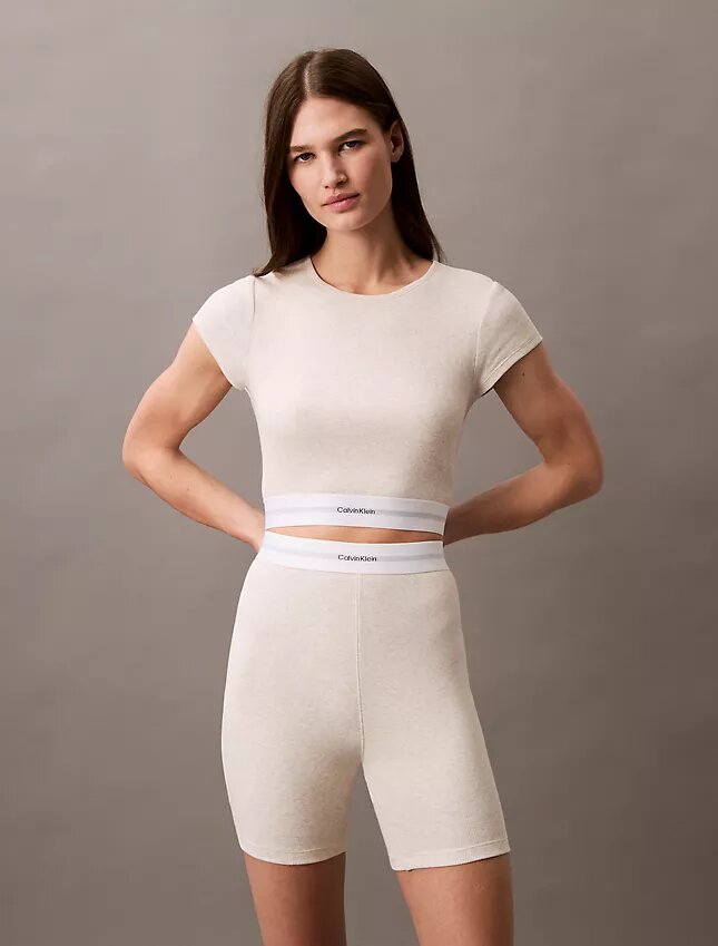 Cotton Stretch ribbineulotut pyöräilyshortsit Cotton Stretch ribbineulotut pyöräilyshortsit