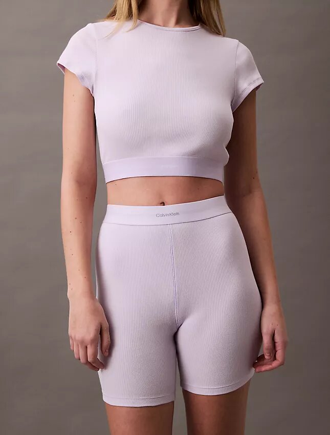 Cotton Stretch ribbineulotut pyöräilyshortsit Cotton Stretch ribbineulotut pyöräilyshortsit