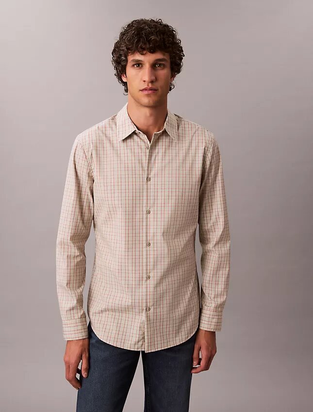 Cotton Stretch ruudullinen slim-fit-paita Cotton Stretch ruudullinen slim-fit-paita