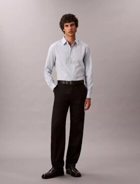 Cotton Stretch ruudullinen slim-fit-paita