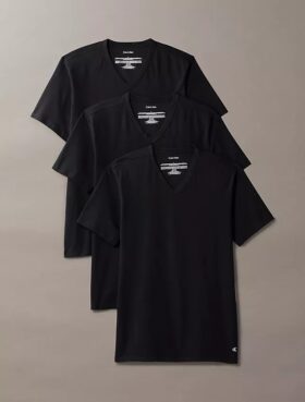 Cotton Stretch-sekoitetta oleva 3-pakkaus Slim Fit V-kaula-T-paita
