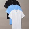 Cotton Stretch-sekoitus 3-pakkaus Slim Fit -pyöreäkaulainen T-paita Cotton Stretch-sekoitus 3-pakkaus Slim Fit -pyöreäkaulainen T-paita