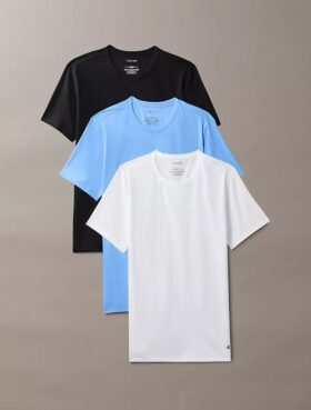 Cotton Stretch-sekoitus 3-pakkaus Slim Fit -pyöreäkaulainen T-paita Cotton Stretch-sekoitus 3-pakkaus Slim Fit -pyöreäkaulainen T-paita