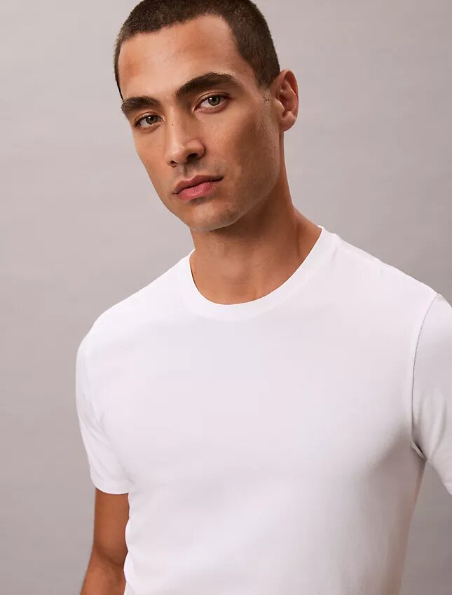 Cotton Stretch-sekoitus 3-pakkaus Slim Fit -pyöreäkaulainen T-paita Cotton Stretch-sekoitus 3-pakkaus Slim Fit -pyöreäkaulainen T-paita