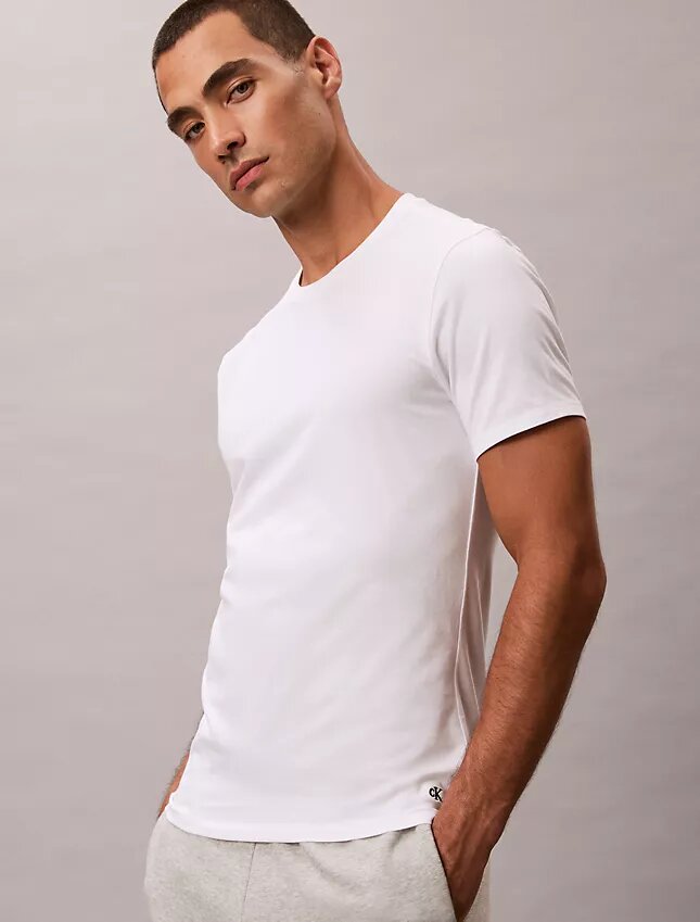 Cotton Stretch-sekoitus 3-pakkaus Slim Fit -pyöreäkaulainen T-paita Cotton Stretch-sekoitus 3-pakkaus Slim Fit -pyöreäkaulainen T-paita
