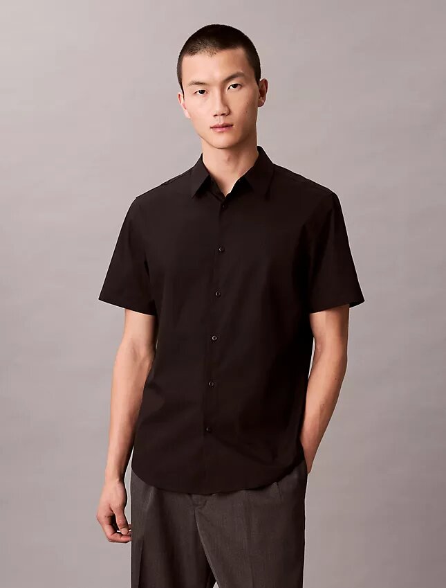 Cotton Stretch slim-fit-paita napit edessä Cotton Stretch slim-fit-paita napit edessä