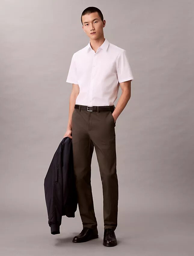 Cotton Stretch slim-fit-paita napit edessä Cotton Stretch slim-fit-paita napit edessä