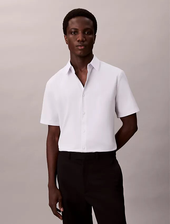 Cotton Stretch slim-fit-paita napit edessä Cotton Stretch slim-fit-paita napit edessä