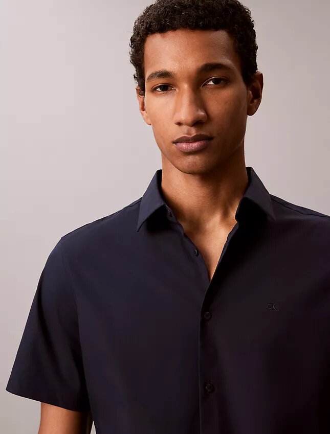 Cotton Stretch slim-fit-paita napit edessä Cotton Stretch slim-fit-paita napit edessä