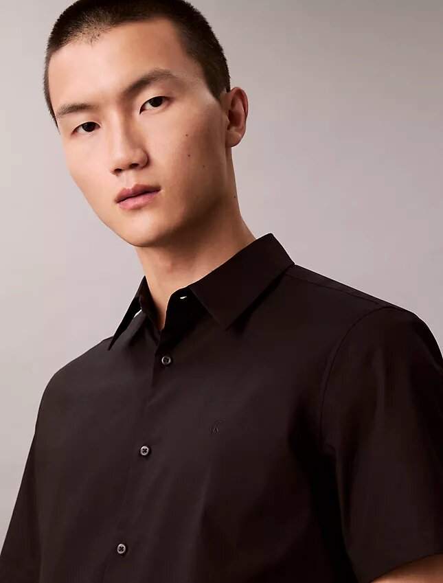 Cotton Stretch slim-fit-paita napit edessä Cotton Stretch slim-fit-paita napit edessä