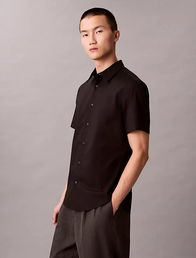 Cotton Stretch slim-fit-paita napit edessä Cotton Stretch slim-fit-paita napit edessä