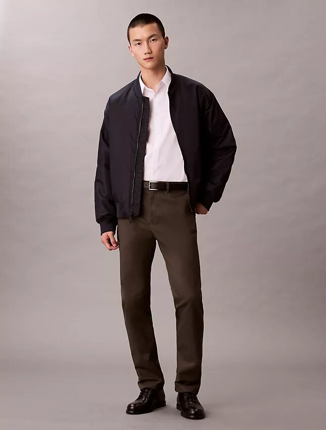 Cotton Stretch slim-fit-paita napit edessä Cotton Stretch slim-fit-paita napit edessä