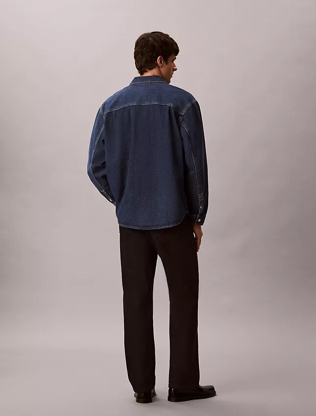 Denim Allover Monogram 90S Overshirt Denim Allover Monogram 90S Overshirt