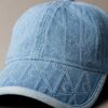 Denim-baseball-lippis, jossa on koko pinnan kattava logomerkki Denim-baseball-lippis, jossa on koko pinnan kattava logomerkki