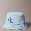 Denim-bucket-hatu brodeeratulla logolla Denim-bucket-hatu brodeeratulla logolla