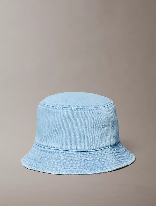 Denim-bucket-hatu brodeeratulla logolla Denim-bucket-hatu brodeeratulla logolla
