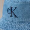 Denim-bucket-hatu brodeeratulla logolla Denim-bucket-hatu brodeeratulla logolla