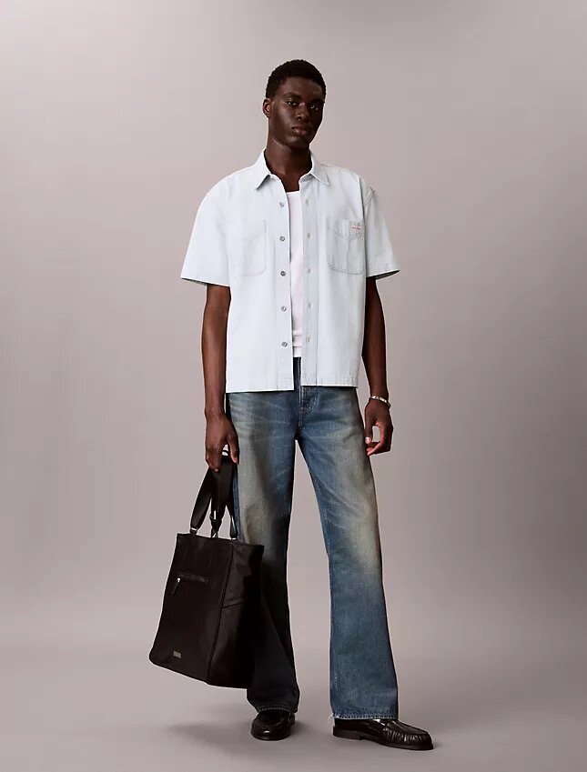 Denim Classic lyhythihainen napituspaita Denim Classic lyhythihainen napituspaita
