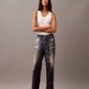Denim-kuvioiset räätälöidyt housut