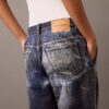 Denim-kuvioiset räätälöidyt housut