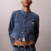 Denim-lyhythihainen takki Denim-lyhythihainen takki