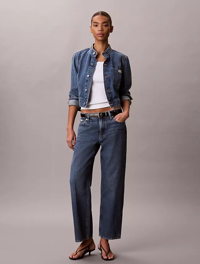 Denim-lyhythihainen takki Denim-lyhythihainen takki