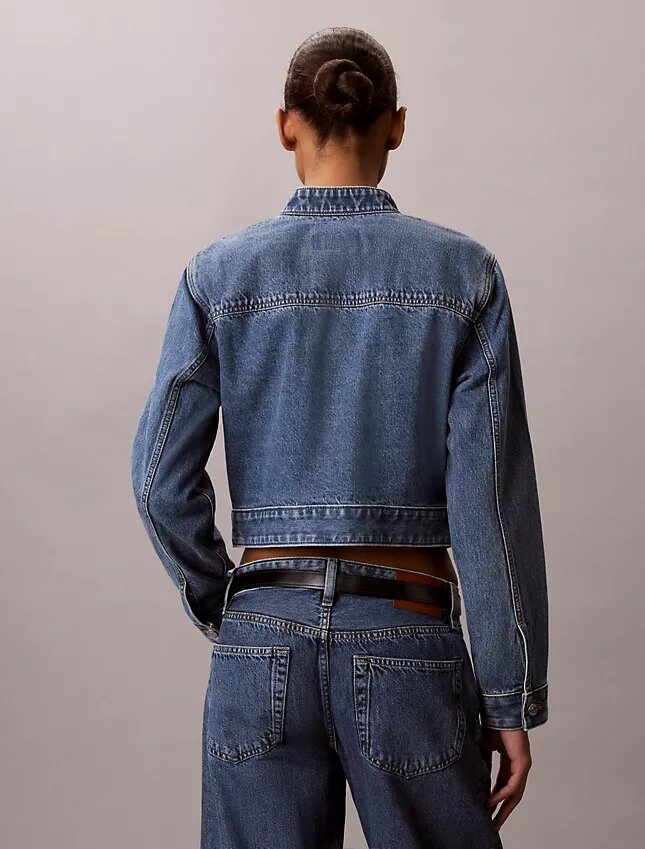 Denim-lyhythihainen takki Denim-lyhythihainen takki