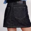 Denim-minihame, epäsymmetrinen vyötärö Denim-minihame, epäsymmetrinen vyötärö