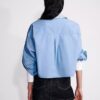 Denim-minihame, epäsymmetrinen vyötärö Denim-minihame, epäsymmetrinen vyötärö