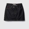 Denim-minihame, epäsymmetrinen vyötärö Denim-minihame, epäsymmetrinen vyötärö