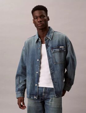 Denim-rento kenttätakki