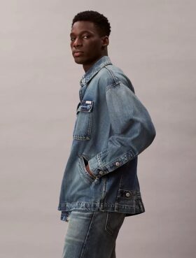 Denim-rento kenttätakki